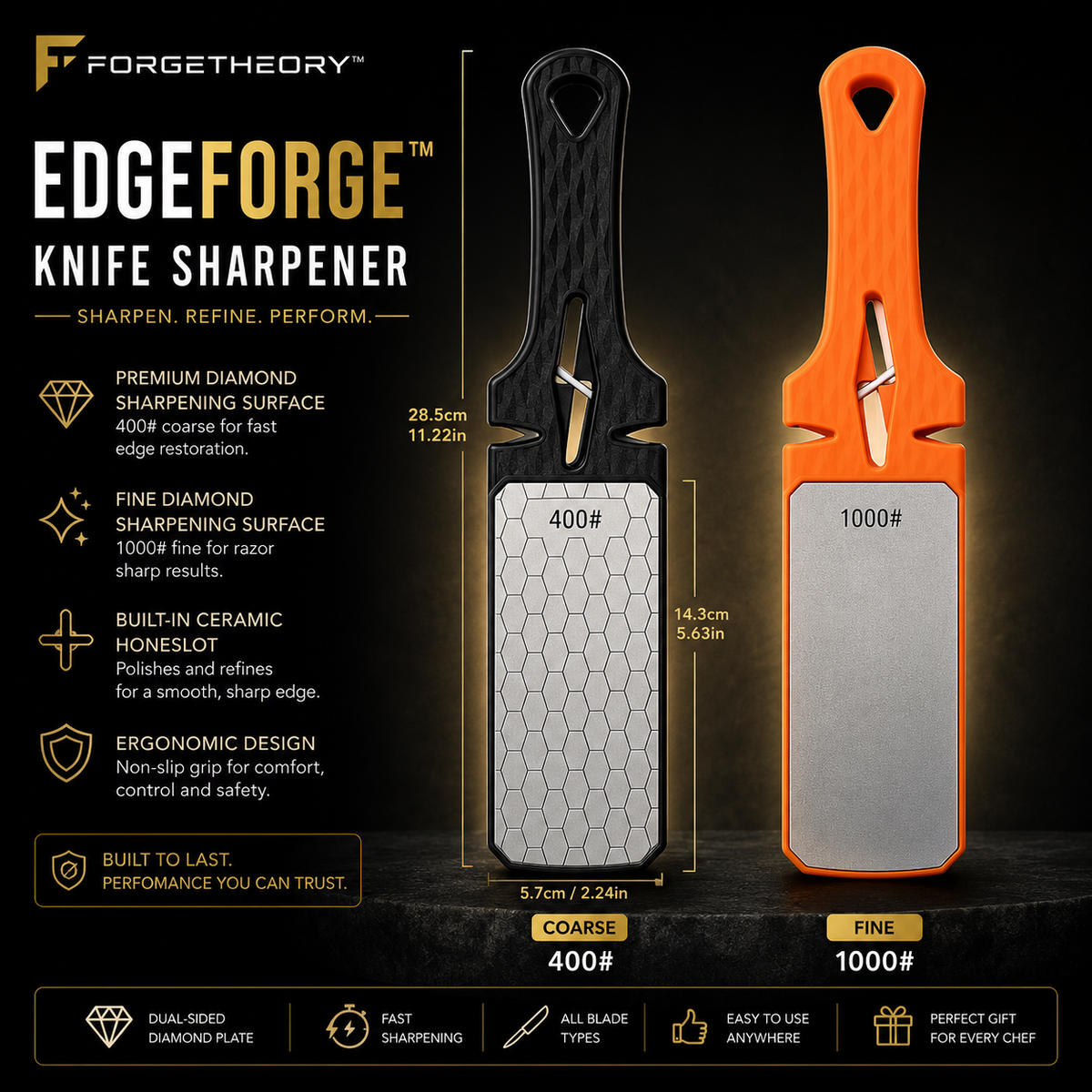 ForgeTheory™ EdgeForge™ Diamond Knife Sharpener