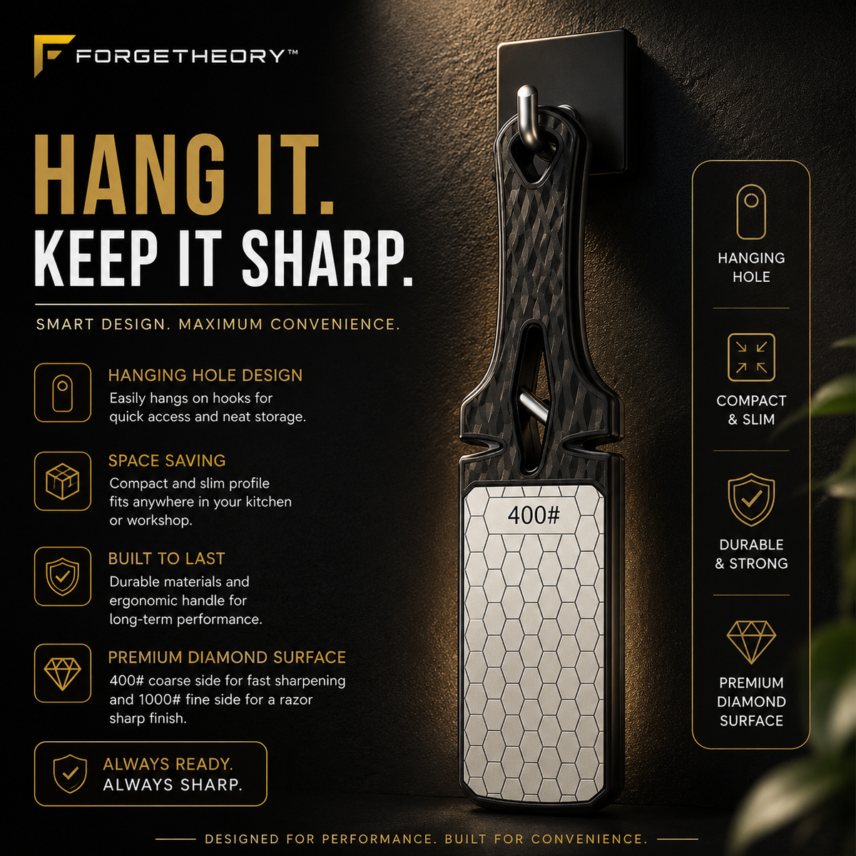 ForgeTheory™ EdgeForge™ Diamond Knife Sharpener